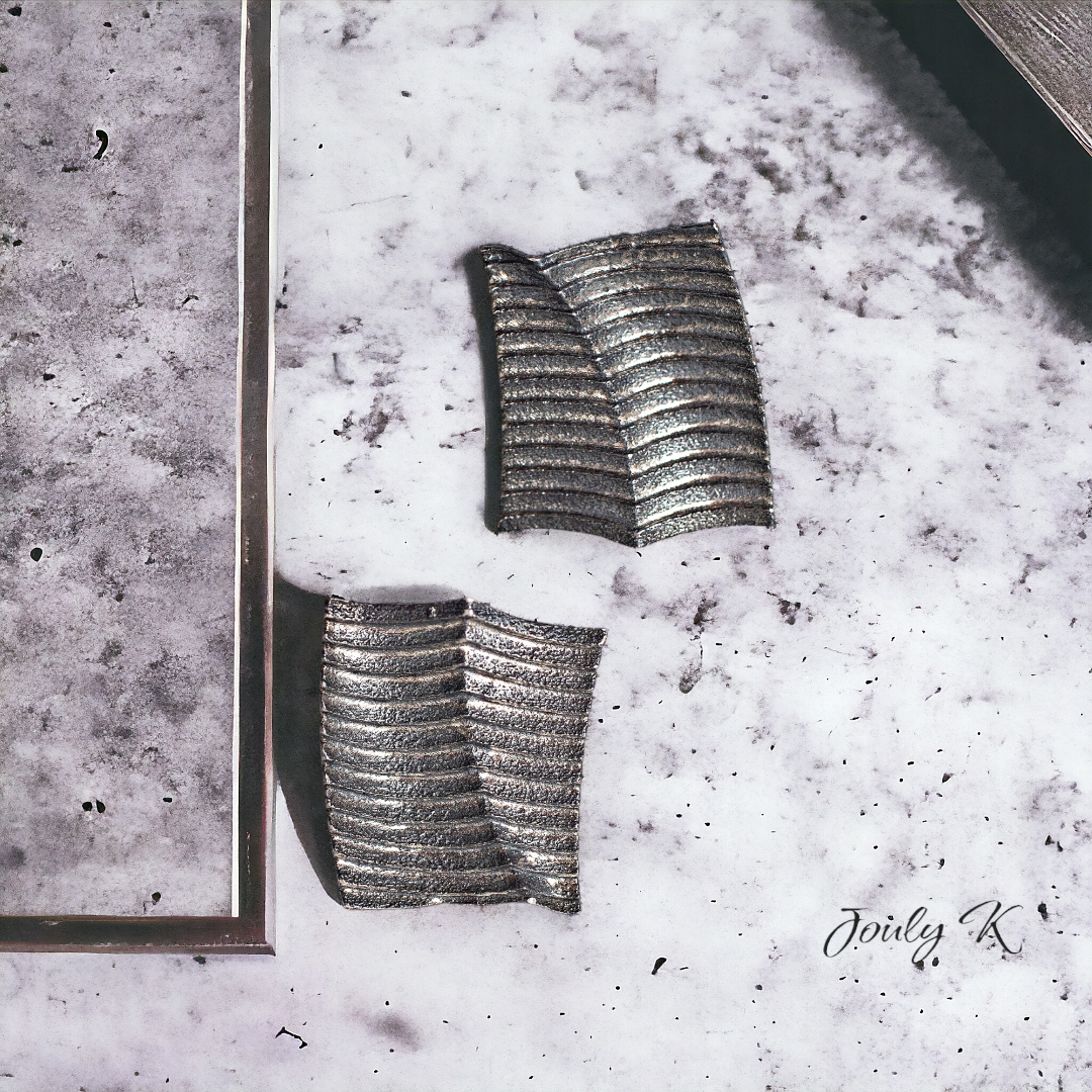 Silver Earrings with an Oxidized finish