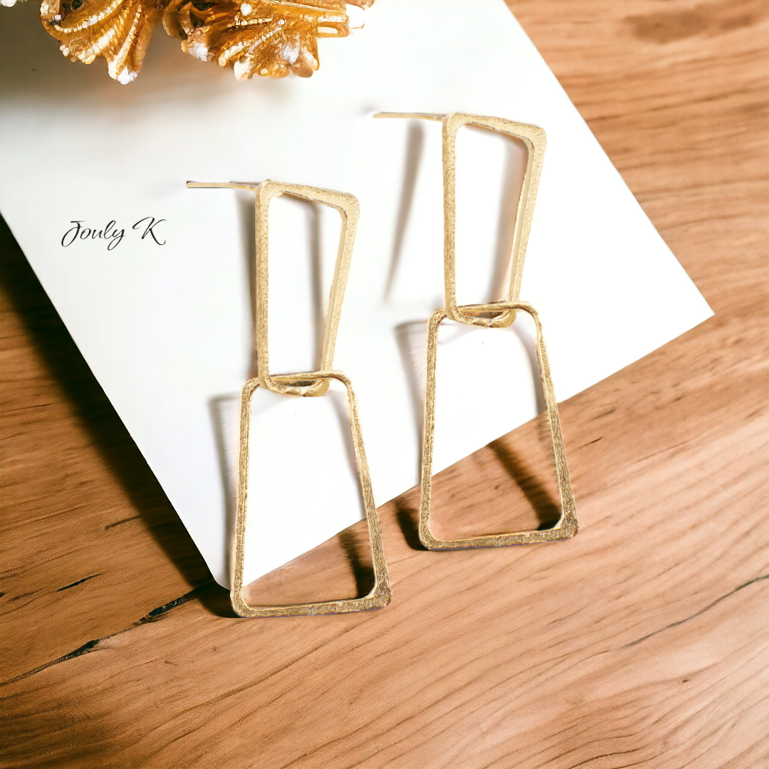 Silver Earrings with a Gold plated finish