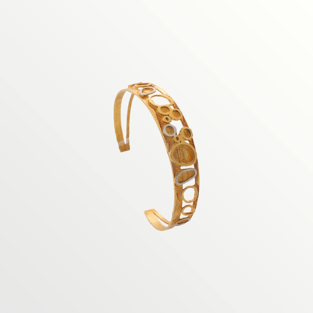 Silver Bracelet with a Gold plated finish - Jouly K