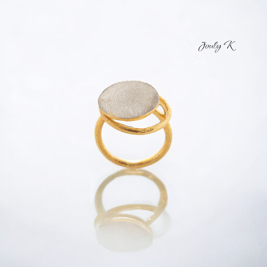 Silver Ring with a Gold plated finish