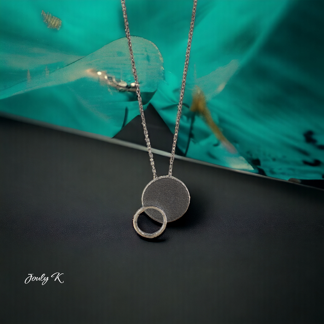 Silver Necklace with an Oxidized finish