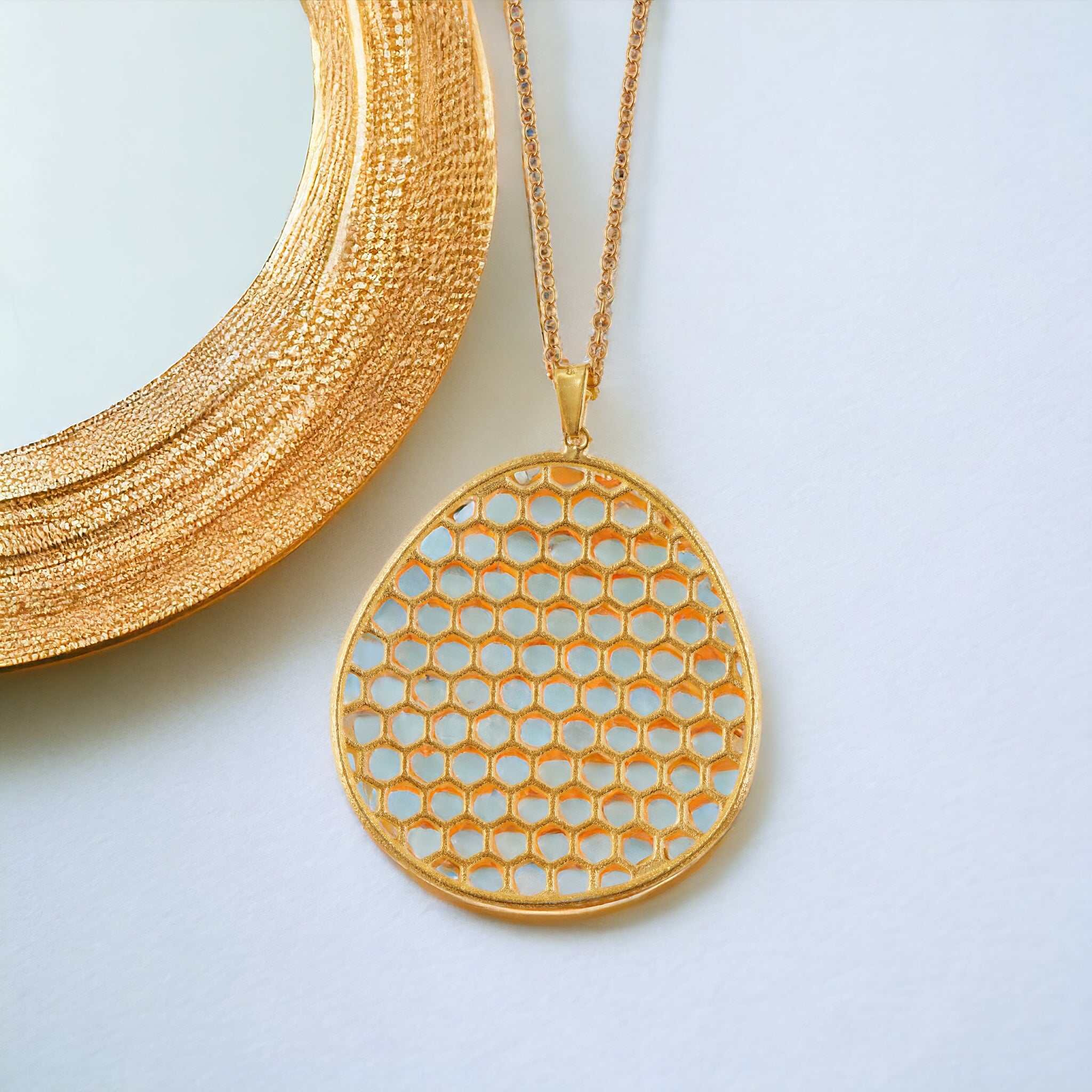 Silver Necklace with a Gold plated finish