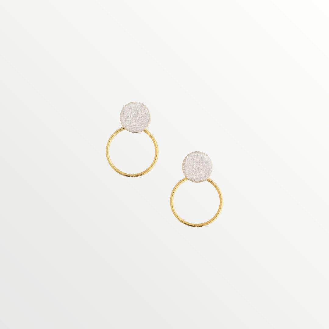 Silver Earrings with Gold plated finish - Jouly K