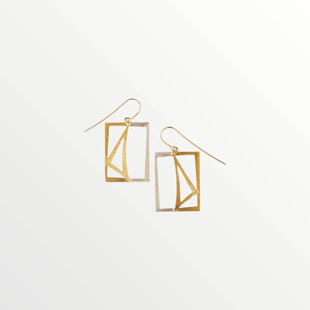 Silver Earrings with a Gold plated finish - Jouly k