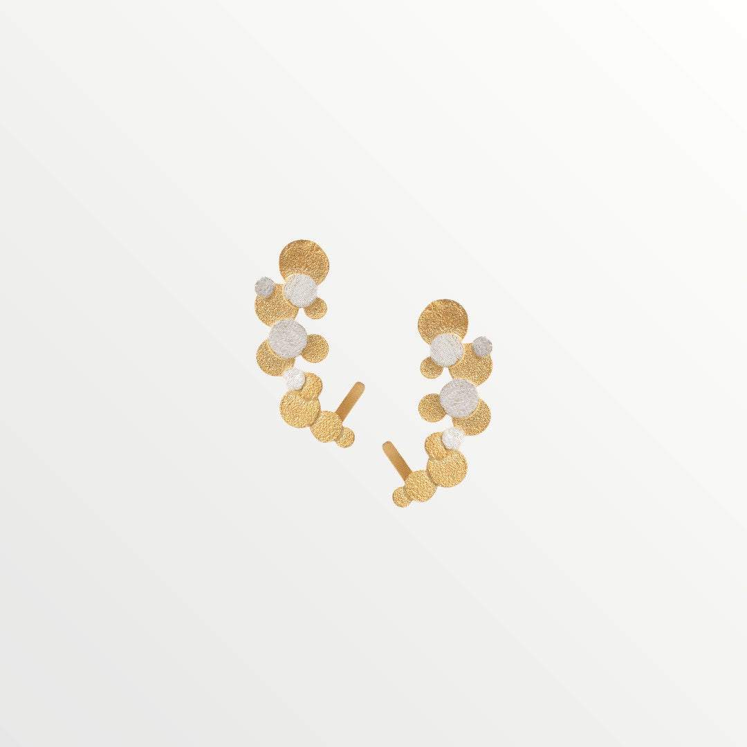 Silver Earrings with a Gold plated finish - Jouly K