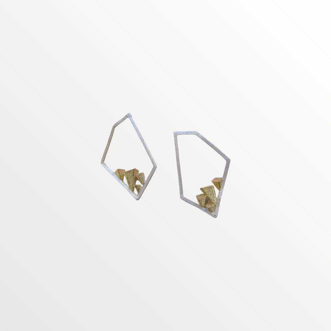 Silver Earrings with an Oxidized finish - Jouly K