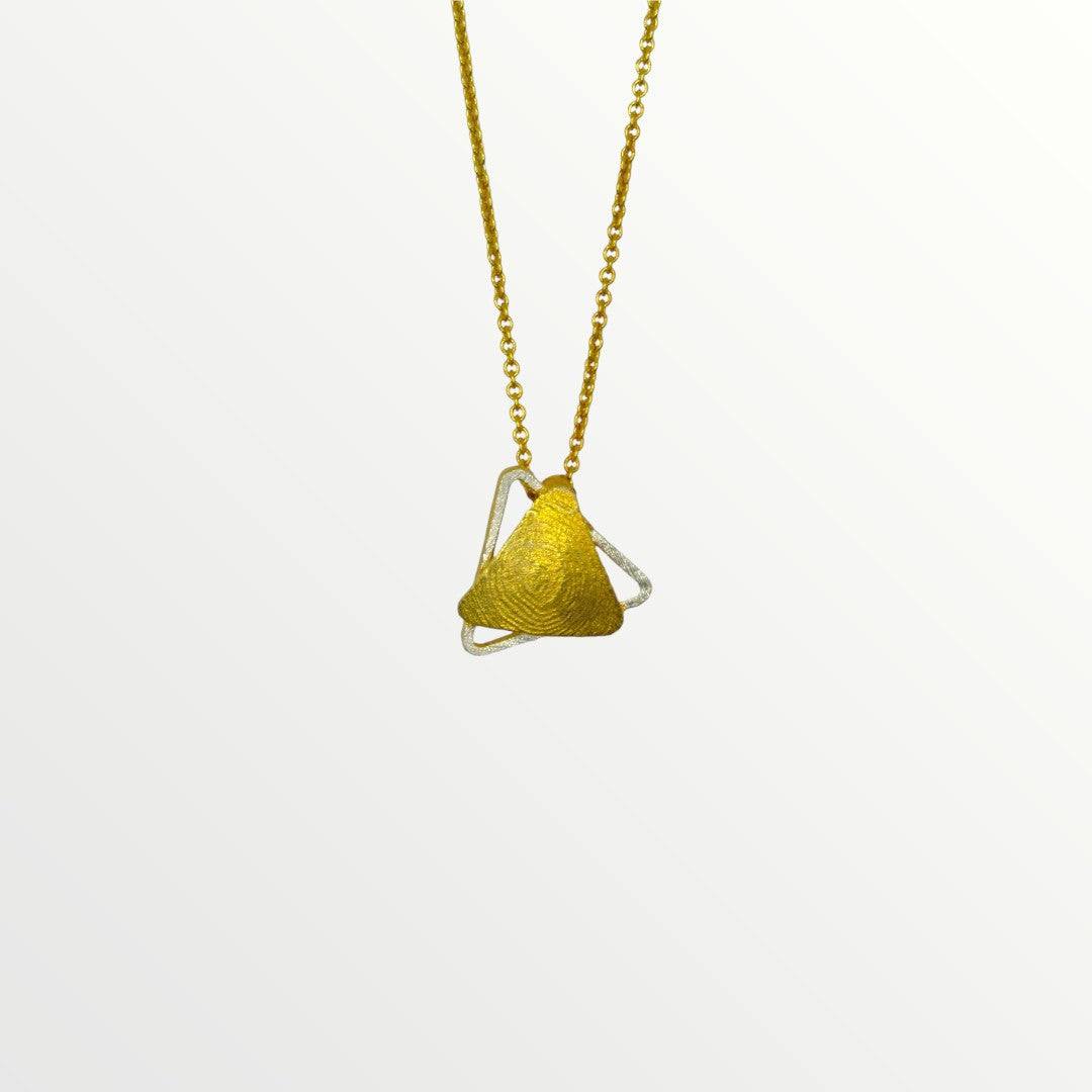 Silver Necklace with a Gold plated finish - Jouly K
