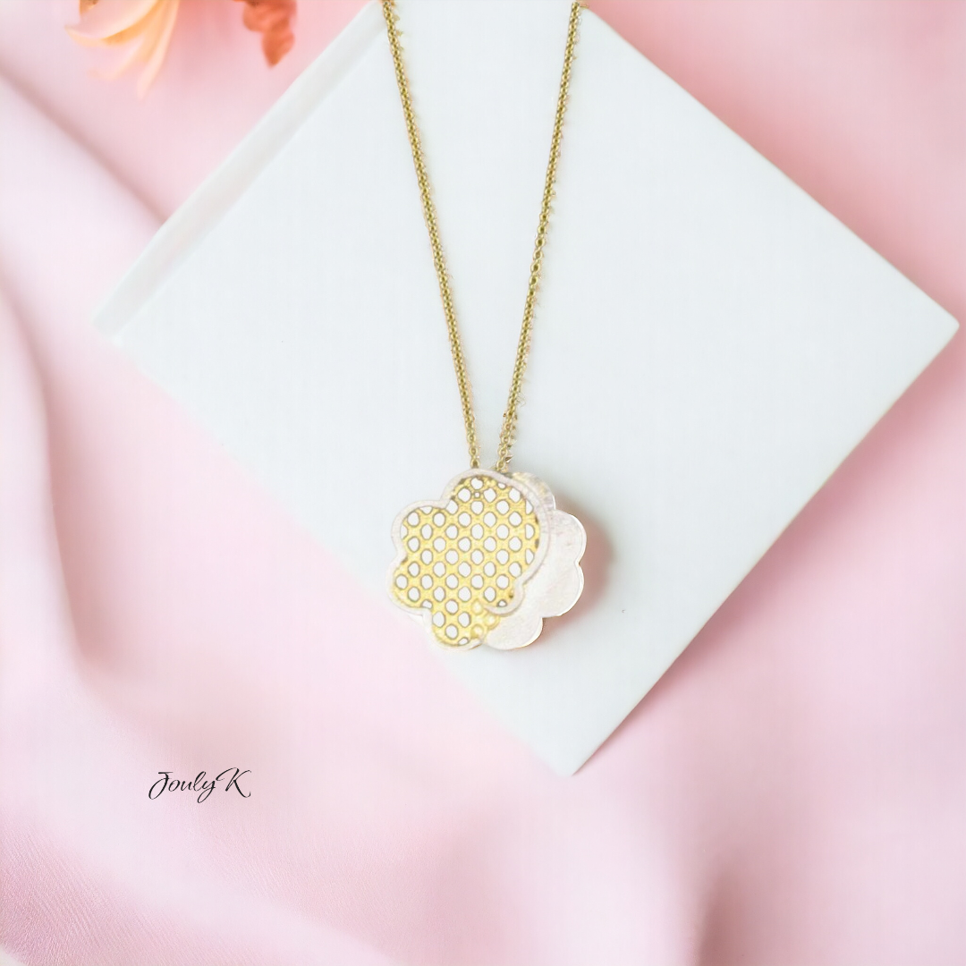 Silver Necklace with a Gold plated finish