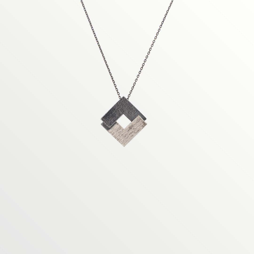 Silver Necklace with an Oxidized finish - Jouly K