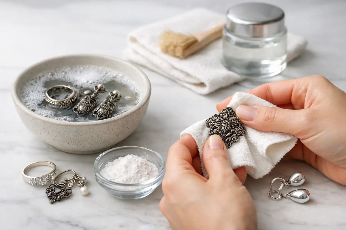 How to Clean Oxidised Silver Jewellery Safely