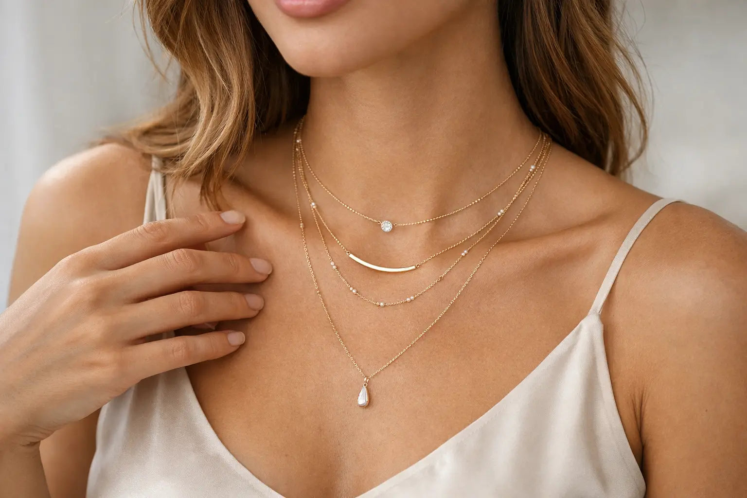 How to Layer Delicate Necklaces Beautifully