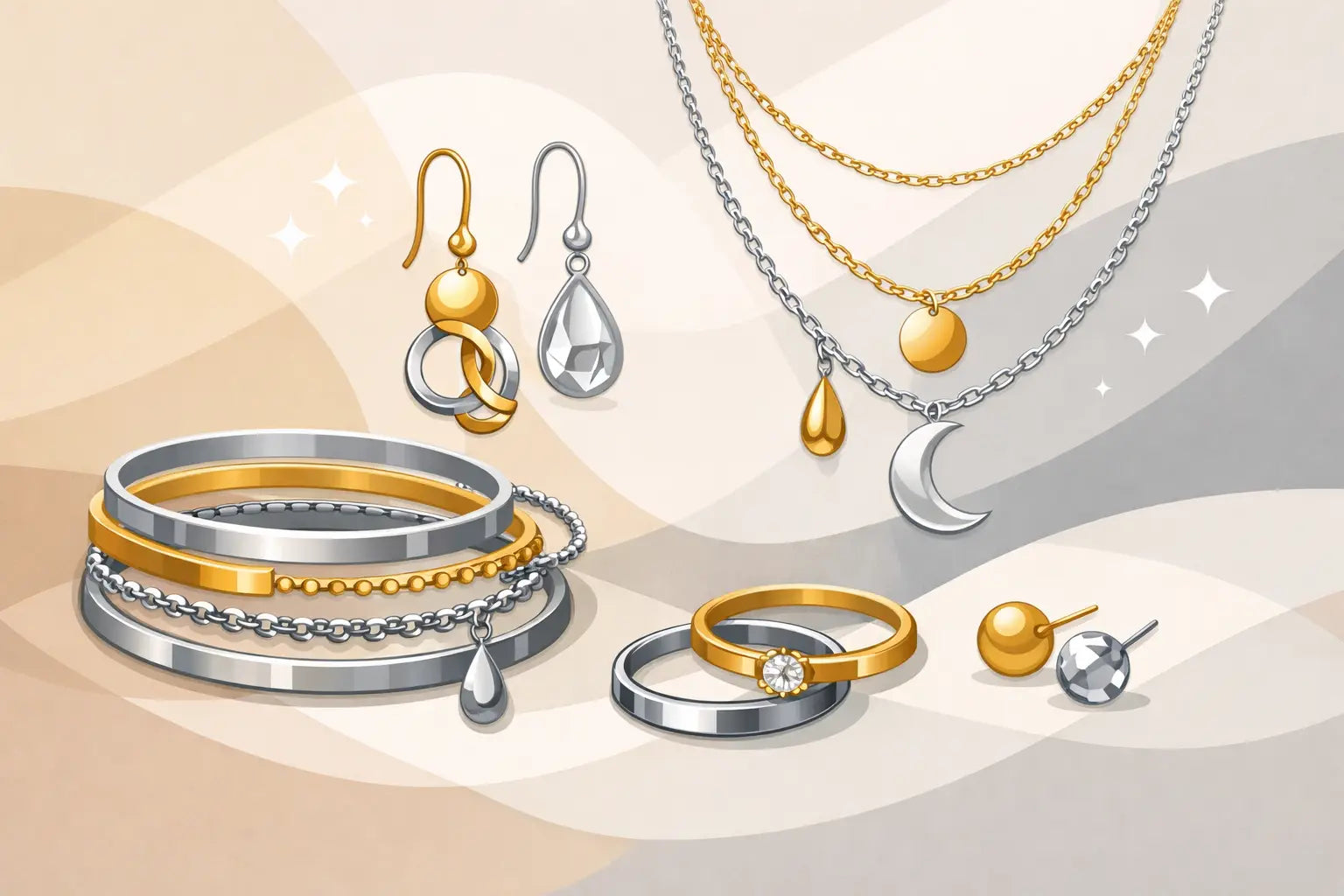 How to Mix Silver and Gold Jewellery Well