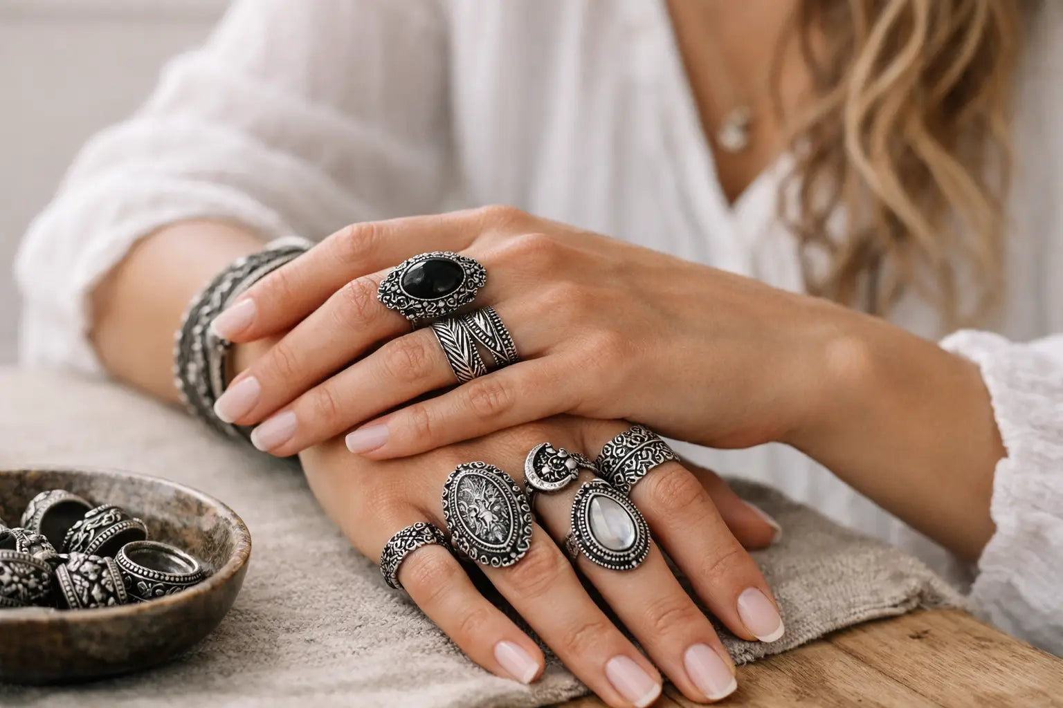 How to Style Oxidised Silver Rings Well