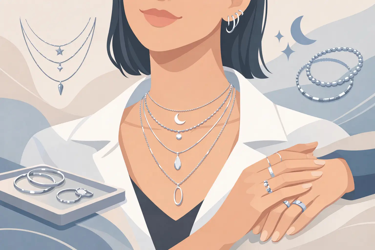 How to Style Silver Jewellery for Layering