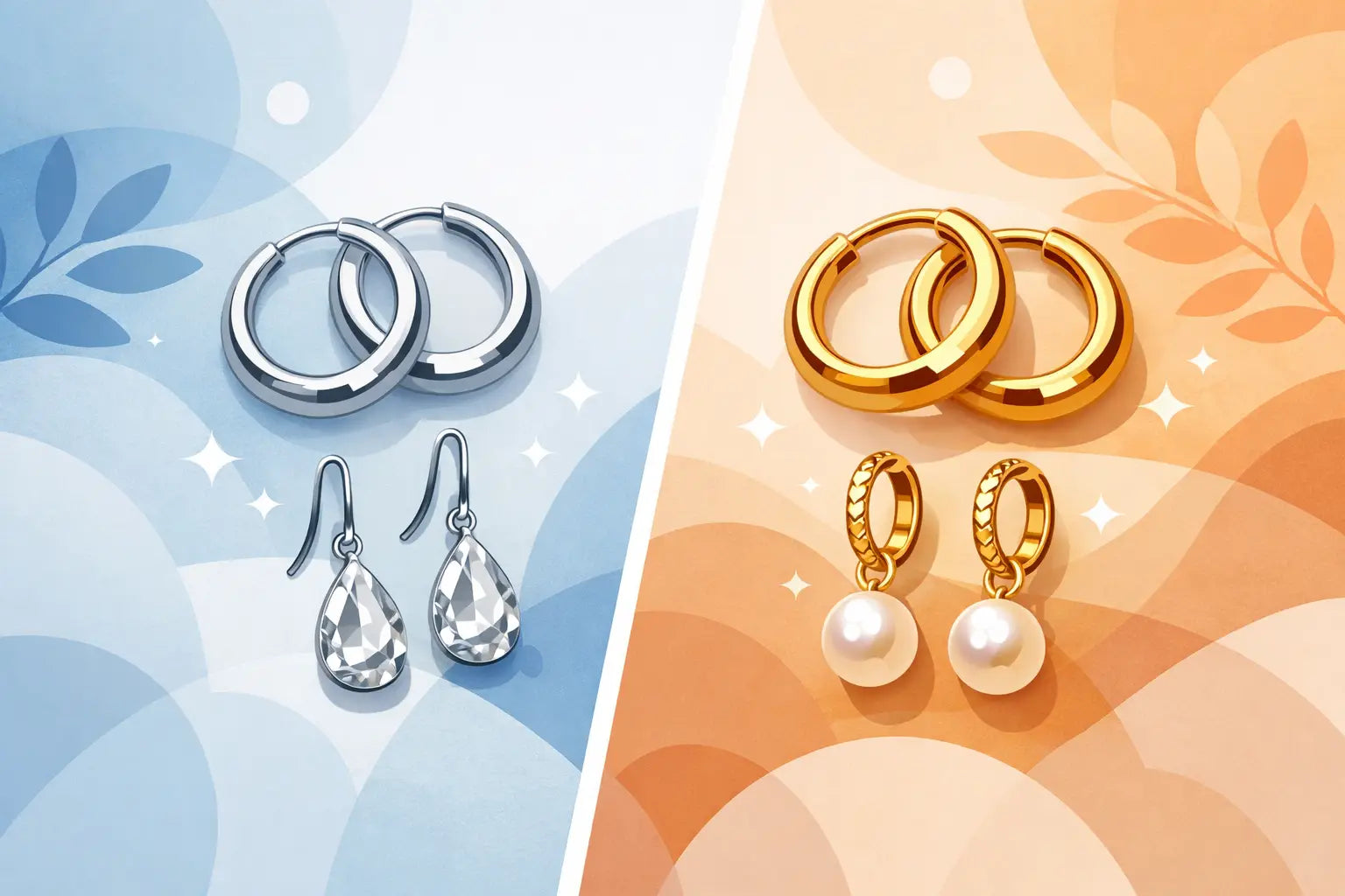 Silver Earrings vs Gold Earrings