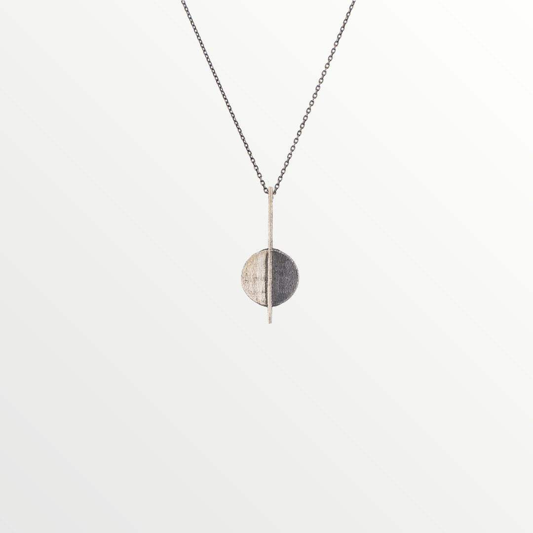 Silver Necklace with an Oxidized finish - Jouly K