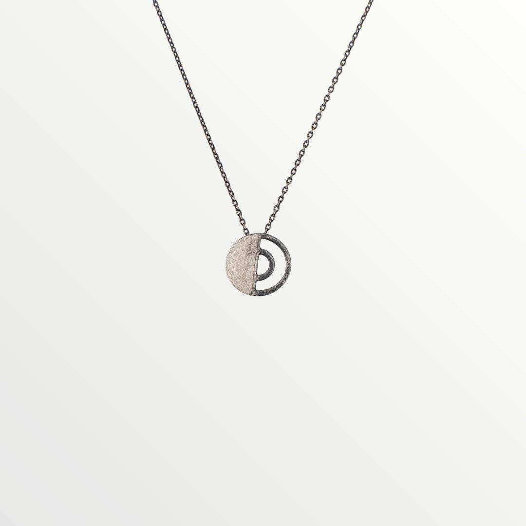 Silver Necklace with an Oxidized finish - Jouly K