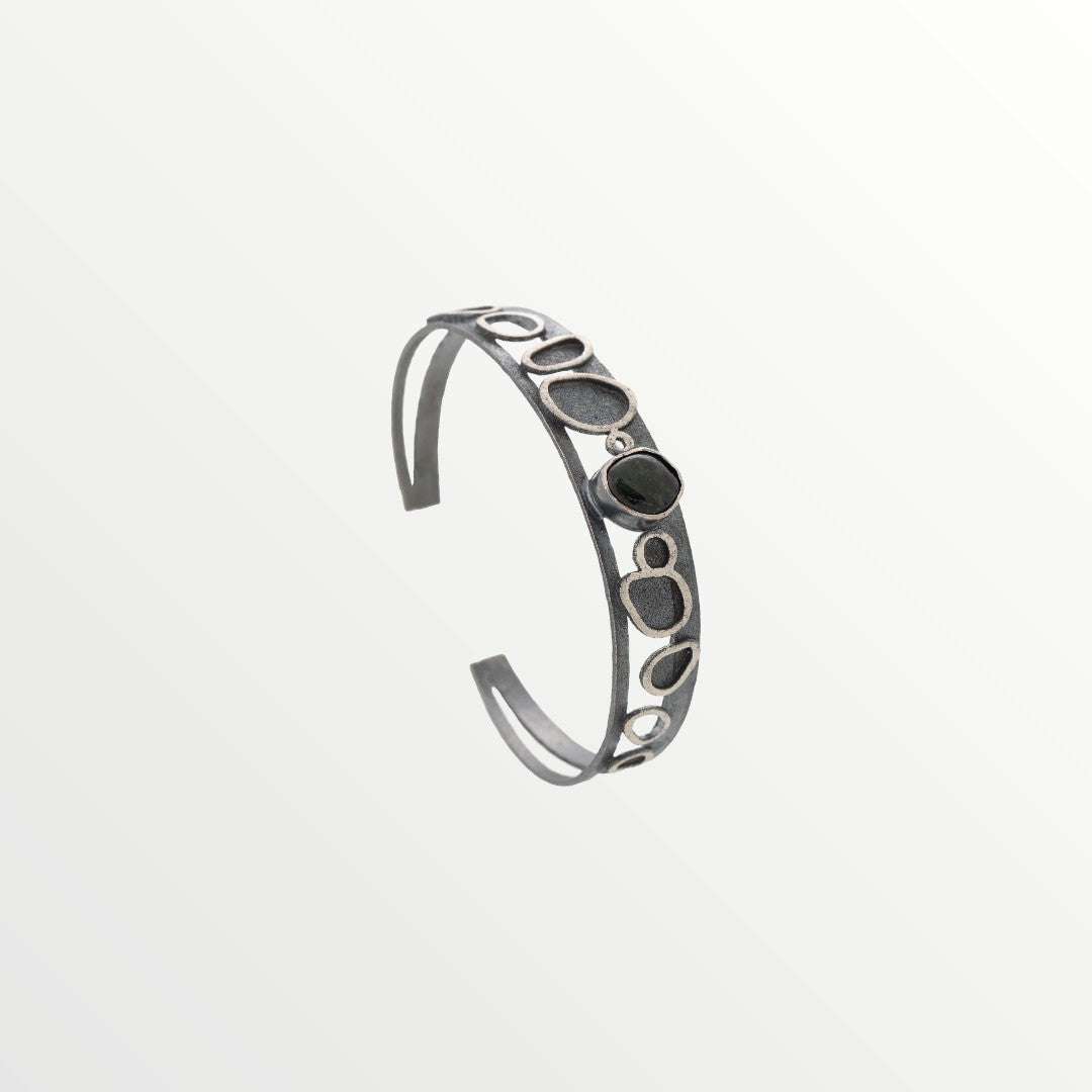 Silver Bracelet with Tourmaline gemstones - Jouly K